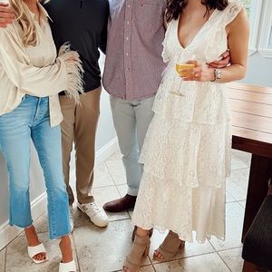 Lulus white lace dress